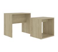 vidaXL Coffee Table Set Sonoma Oak 48x30x45 cm Engineered Wood