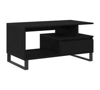 vidaXL Coffee Table Black Oak 90 x 49 x 45 cm Engineered Wood