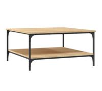 (black, 80 x 80 x 40 cm) vidaXL Coffee Table Tea Side Table Sofa Couch Table Brown Oak Engineered Wood