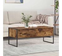 Coffee Table Smoked Oak 100x46x40cm Engineered Wood Industrial Rustic Modern