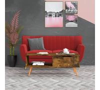 Vidaxl Coffee Table Smoked Oak 100X49.5X43 Cm Engineered Wood, Brown