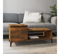 Coffee Table Smoked Oak 100x50x45 cm Engineered Wood Berkfield Home Brown One Size