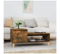 Vidaxl Coffee Table Smoked Oak 100X50X45 Cm Engineered Wood, Brown