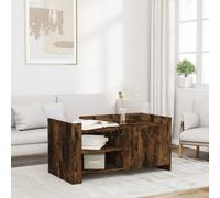 Coffee Table Smoked Oak 100x50x50 cm Engineered Wood Berkfield Home Brown One Size