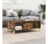 Coffee Table Smoked Oak 102 x 55 x 35 cm Engineered Wood
