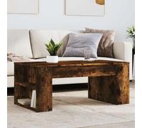Coffee Table Smoked Oak 102x55x42 cm Engineered Wood Storage Modern with Drawer