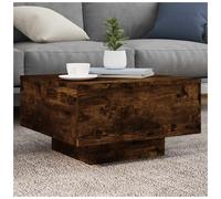 Coffee Table Smoked Oak 55x55x31 cm Engineered Wood Modern Square Top Minimalist