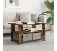 vidaXL Coffee Table Smoked Oak 77 x 55 x 42 cm Engineered Wood