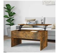 Coffee table Smoked oak 80x50x41.5 cm Engineered wood Compact modern low-profile