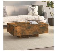 Coffee Table Smoked Oak 85x55x31cm Engineered Wood Modern Minimalist LowProfile