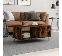 Coffee Table Smoked Oak 90x50x40 cm Engineered Wood Berkfield Home Brown One Size