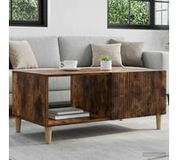 Coffee Table Smoked Oak 90x50x40cm Engineered Wood Vintage Storage Low Retro Box