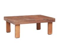 Coffee Table Solid Mahogany 60x45x23 cm Vintage Handmade Polished Lacquered Top