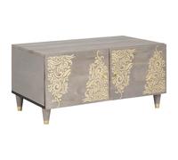 Solid Mango Wood Coffee Table Rustic Living Room Furniture Wooden Table 80cm