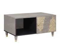 Coffee Table Solid Mango Wood Modern Living Room Low Accent Rectangular vidaXL