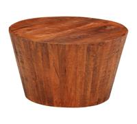 vidaXL Round Coffee Table Side End Table Sofa Table Solid Rough Wood Mango