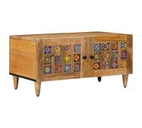 Coffee Table Natural 80 x 50 x 40 cm Solid Mango Wood