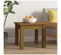 Coffee Table Solid Pine Honey Brown Compact 35x35x30 cm Minimalist Modern Square