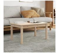 Coffee table solid pine natural finish 80x50x40 cm rustic modern centerpiece