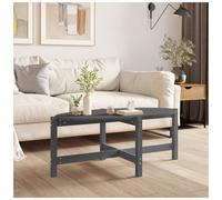 Coffee Table Solid Pine Untreated Grey 118x63x45cm Rustic Minimalist Top Design