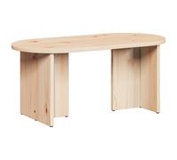 Coffee Table Solid Pine wood Modern Oval Living Room Indoor Decor vidaXL
