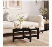 Coffee Table Solid Pinewood Black 87x48x35 cm Rustic Modern Living Room Stylish