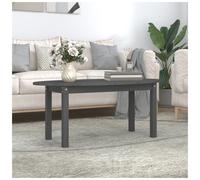 Coffee Table Solid Pinewood Grey 110x55x45 cm Rustic Modern Living Room Elegant