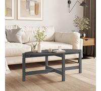 Coffee Table Solid Pinewood Grey 118x63x45 cm Knotty Pine Wood Large Top