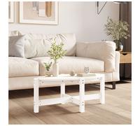 Coffee Table Solid Pinewood White 87 x 48 x 35 cm Rustic Modern Living Room Home