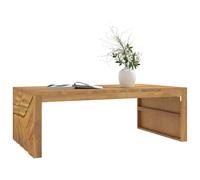 Coffee Table Solid Teak 110x60x38 cm Natural Brown 3D Shaped Legs Wood KilnDried