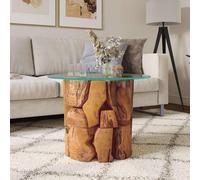 Vidaxl Coffee Table Solid Teak Driftwood 60 Cm