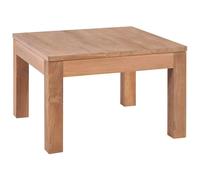 Coffee Table Solid Teak Wood with Natural Finish 60x60x40 cm