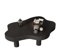 Coffee Table, Solid Wood Cloud Shape Mid Century Modern Center Table for Living Room and Bedroom, Easy Assembly