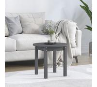 vidaXL Coffee Table Grey Ø 45x40 cm Solid Wood Pine