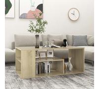 Coffee Table Sonoma Oak 100x50x40 cm Engineered Wood Berkfield Home Brown One Size