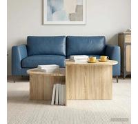 Coffee Table Sonoma Oak 100x50x40cm Engineered Wood With Storage Multifunctional