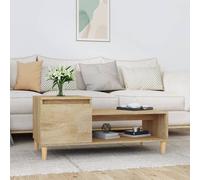 Coffee Table Sonoma Oak 100x50x45 cm Engineered Wood Berkfield Home Brown One Size