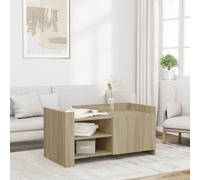 Coffee Table Sonoma Oak 100x50x50 cm Engineered Wood Berkfield Home Brown One Size