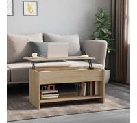 Coffee Table Sonoma Oak 102x50x52.5cm Engineered Wood Liftable Storage Modern UK