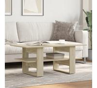 Coffee Table Sonoma Oak 102x55x42 cm Engineered Wood Shelf for Sofa Area