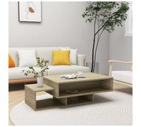 Coffee Table Sonoma Oak 105x55x32cm Engineered Wood 3 Compartment with shelf set