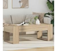 Coffee table Sonoma oak 110x50x41cm Engineered wood Minimalist Rectangular Sleek