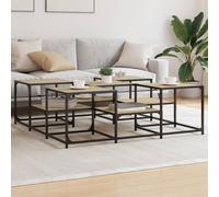 vidaXL Coffee Table Sonoma Oak 121x121x40 cm Engineered Wood