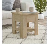 Coffee Table Sonoma Oak 40x40x42 cm Engineered Wood Compact Square Side ShelfXL