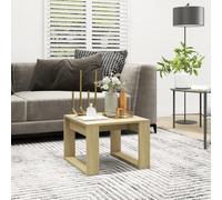 Coffee Table Sonoma Oak 50x50 cm Engineered Wood Modern Low Profile with 1 Shelf