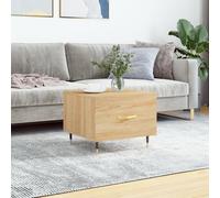 (sonoma oak) vidaXL Coffee Table Side Table Sofa Table High Gloss White Engineered Wood