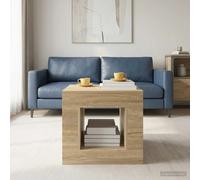 Coffee Table Sonoma Oak 51.5x50x50cm Compact Durable Moisture Resistant Indoor.