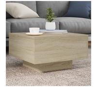 Coffee Table Sonoma Oak 55x55x31 cm Engineered Wood Modern Square Compact Corner