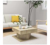 Coffee Table Sonoma Oak 57x57x30cm Engineered Wood Contemporary Minimal Low Top