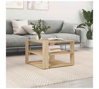 Coffee Table Sonoma Oak 58x58x40 cm Engineered Wood Modern Storage Shelf Durable
